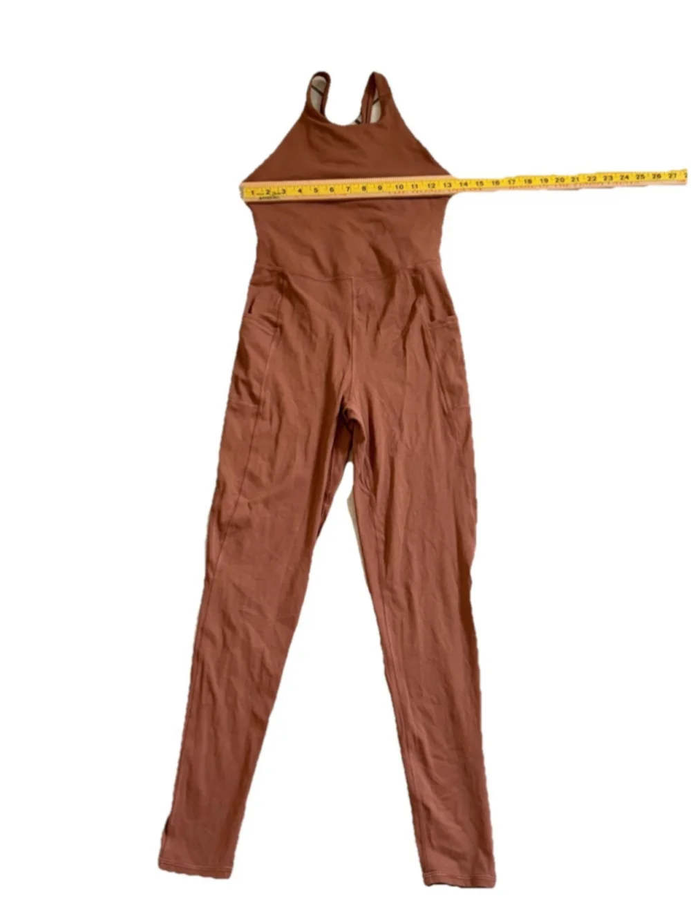 FREE PEOPLE MOVEMENT HIGH NECK JUMPSUIT BODYSUIT BROWN SZ XS